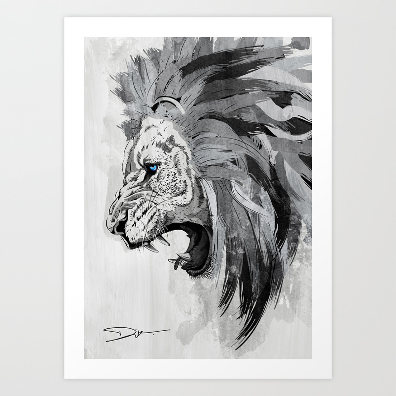 Lion The King Of The Jungle Art Print By Diklow Society6