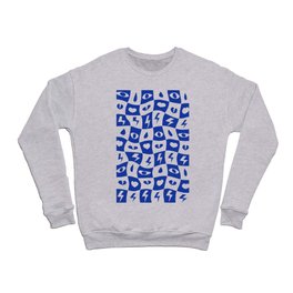 Heartbreak checker pattern # blue Crewneck Sweatshirt