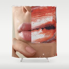 ink blow Shower Curtain
