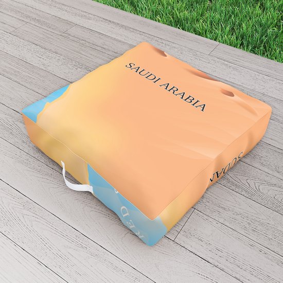 Red Sea Travel Map Outdoor Floor Cushion By Nicholasgreen