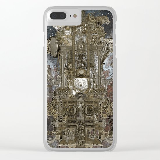 Steampunk Space Transport Clear iPhone Case