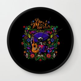 Day Of Dead Wall Clock