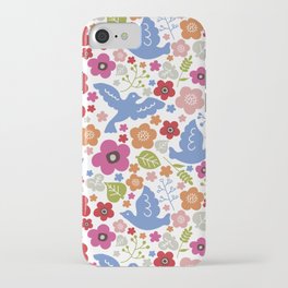 Fly with flowers iPhone Case