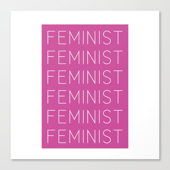 Feminist Sticker Canvas Print