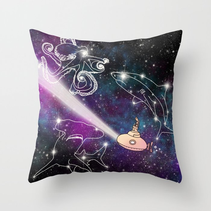Exploring The Star Fish Constellations Throw Pillow