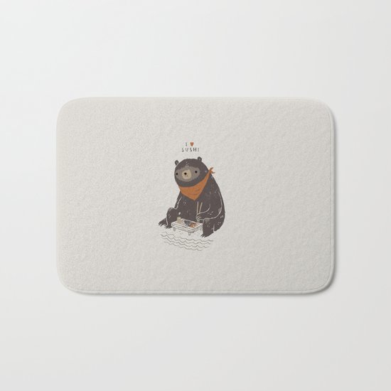 sushi bear Bath Mat