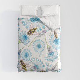 Cornflower & Hover Flies Comforter