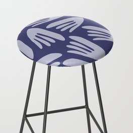 Big Cutouts Papier Découpé Abstract Pattern in Purple Periwinkle and Lavender Bar Stool