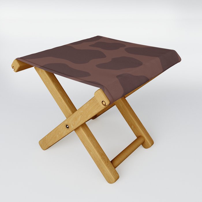 Brown + Tan Howdy Cow Spots, Hand-Painted Folding Stool