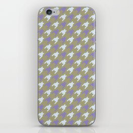 Simple Houndstooth Pattern (Very Peri \ Pastel Blue \ Muted Green BG) iPhone Skin