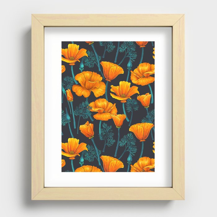 California poppies 3 Recessed Framed Print