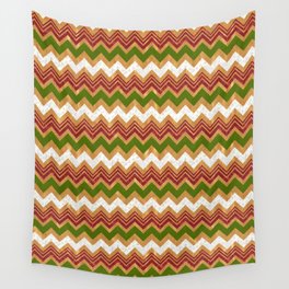 Christmas zigzag pattern Wall Tapestry