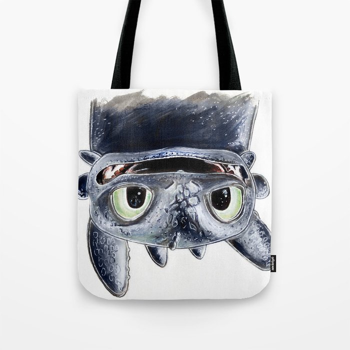 Toothless (Upside Down) Tote Bag