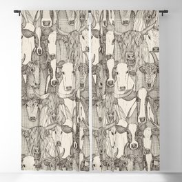 just cattle natural Blackout Curtain