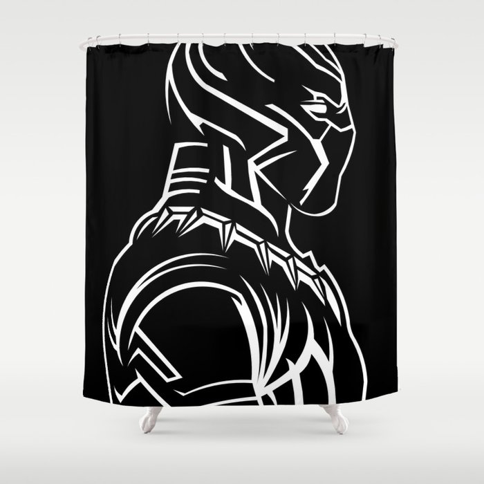 The Black Panther Shower Curtain By Patmandesign Society6 The Black Panther Shower Curtain