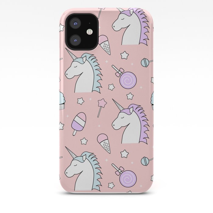 Pattern Background Unicorn Candy Lollipop Ice Cream Stars