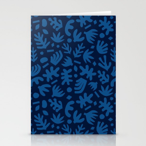 Matisse Paper Cuts // Duotone Blue Stationery Cards