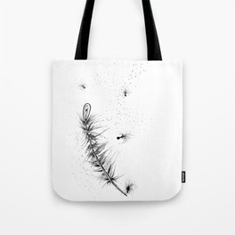Feather Ink Art Illustration Tote Bag