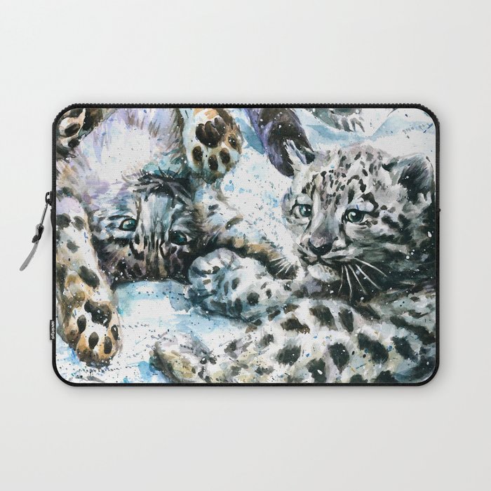 Little snow leopards Laptop Sleeve