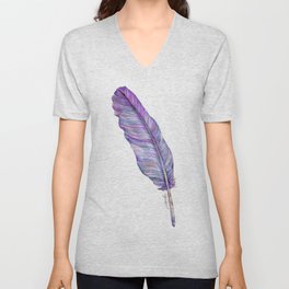 Cosmic Feather V Neck T Shirt