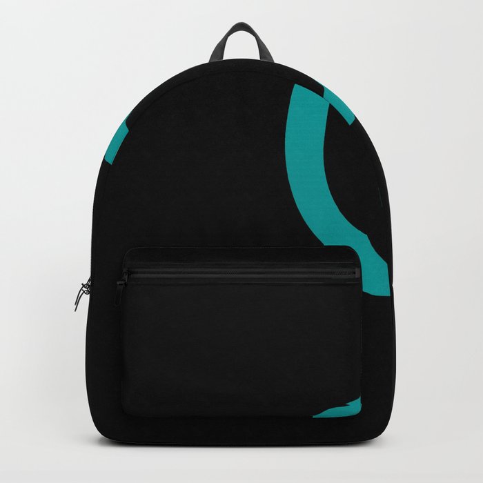 LETTER O (TEAL-BLACK) Backpack