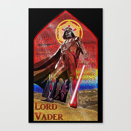 STAR WARS Stained Glass Lord Vader Canvas Print