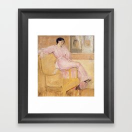 Lady in pink c.1901 - Charles Conder Framed Art Print