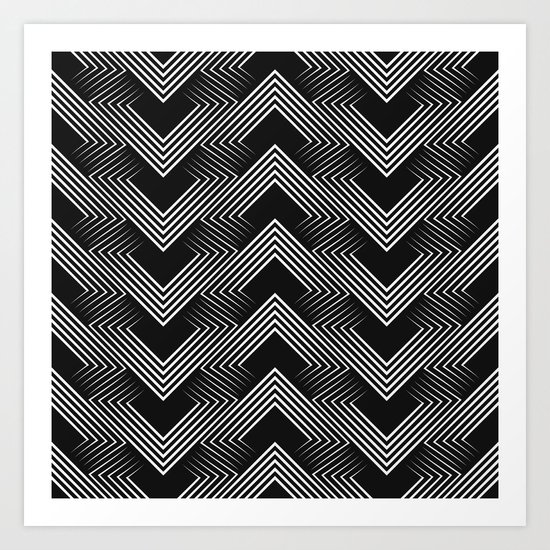 Art Deco . Mountains . Art Print