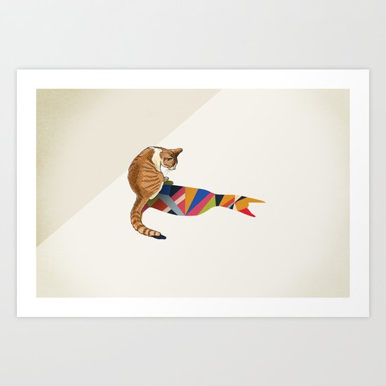 Walking Shadow, Cat 2 Art Print