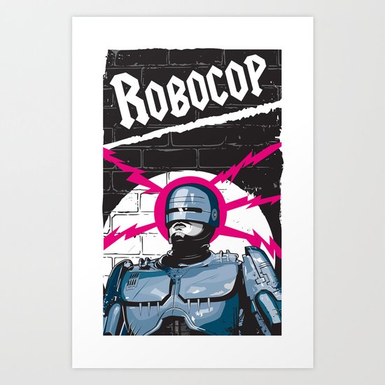 Robocop In Love Art Print
