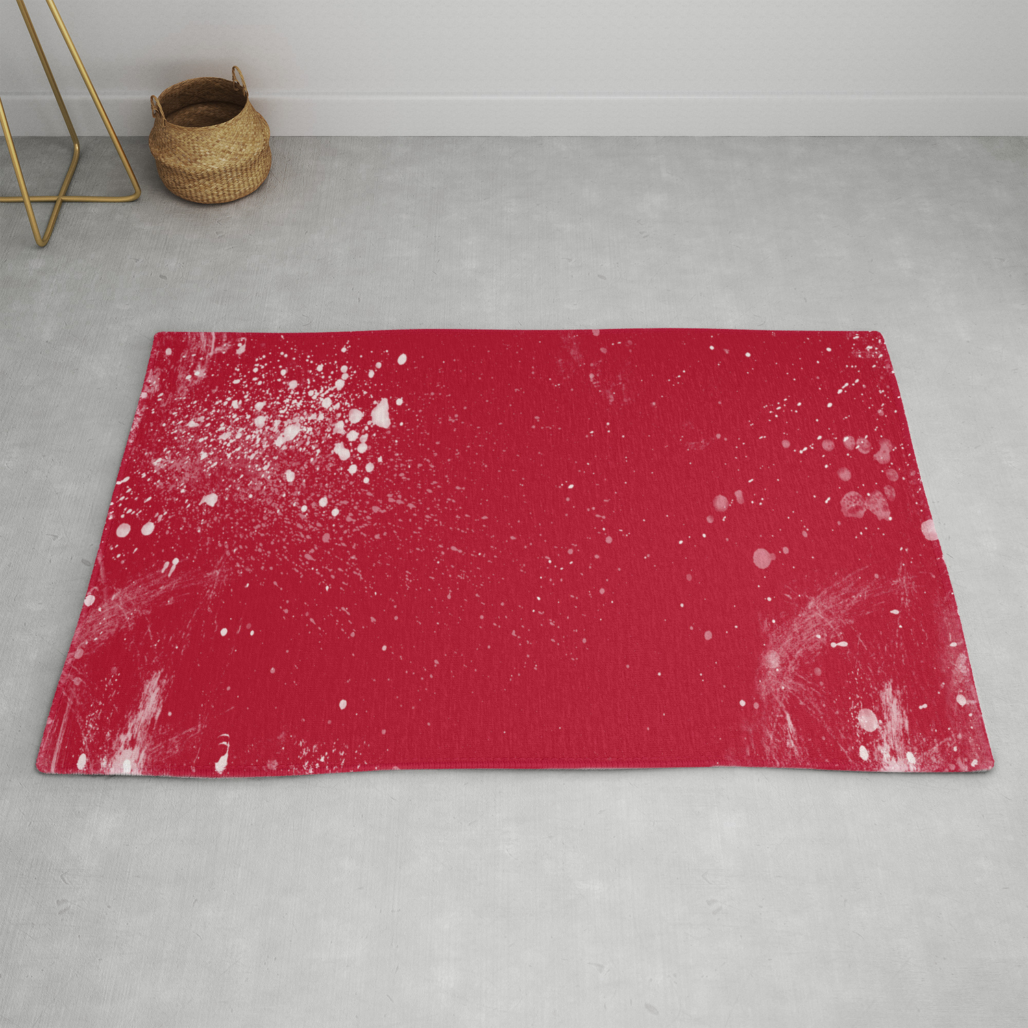 Red Dark Raspberry White Splat Splatter Splash Colour Palette Rug By Sharonmau Society6