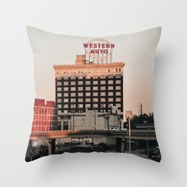 Western Auto - Kansas City Throw Pillow