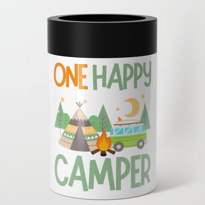 one happy camper first birthday Can Cooler
