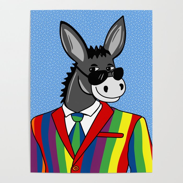 Donkey in a suit Poster
