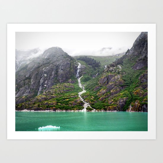 Mountainside Waterfall Art Print