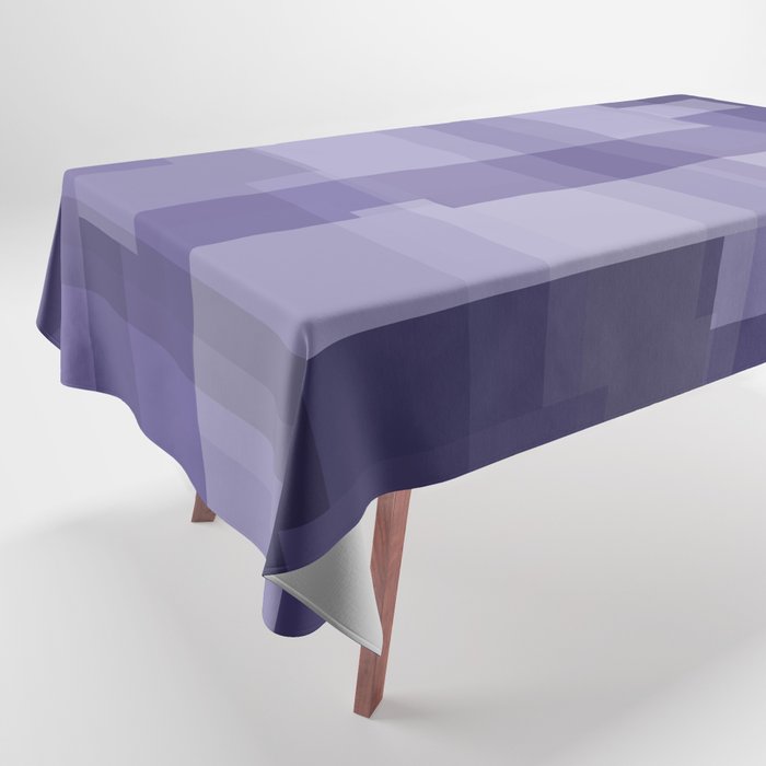 Rectangles - Geometric pattern Design blue violet Tablecloth