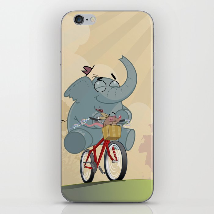 Mr. Elephant & Mr. Mouse 'Bicycle' iPhone Skin