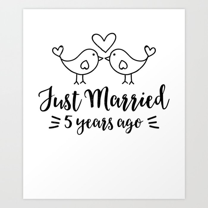 Just Married Couples Gift  Art Board Print for Sale by Quirky Dez