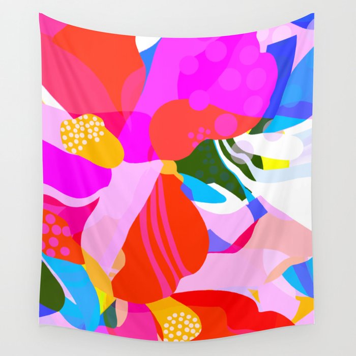 Abstract Florals I Wall Tapestry