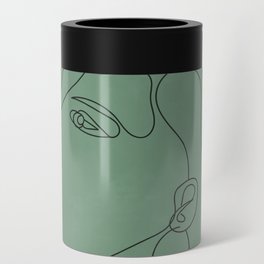 Woman Minimal Line Art 3 Can Cooler