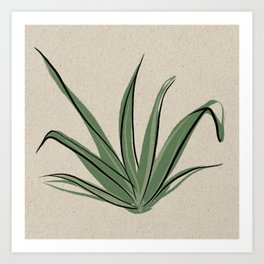 Desert Sketch Series no 2 - Agave Plant Art Print