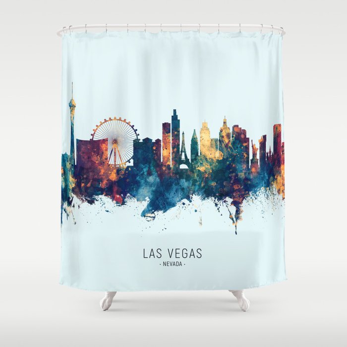 Las Vegas Nevada Skyline Shower Curtain