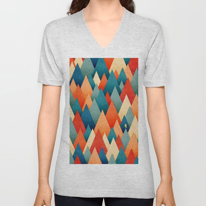 070 – deep into the autumn forest texture I V Neck T Shirt