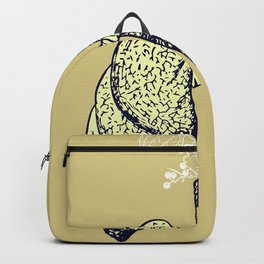 Bel Air Backpack | Green, White, Figurative, Digital, Flower, Mixedmedia, Graphicdesign, Pranoalien, Black, Fantasy 