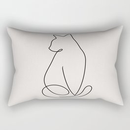 One Line Kitty Rectangular Pillow