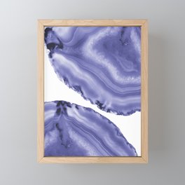 Very Peri Agate #1 #gem #decor #art #society6 Framed Mini Art Print