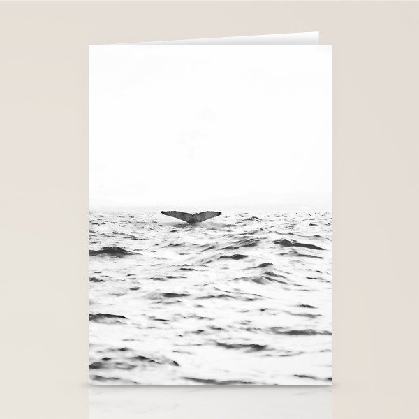 White Sea Waves Water Whale Nature Animal Photography Stationery Cards By Photoshop