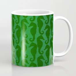 Green Silk Metallic Seahorse Modern Collection Mug