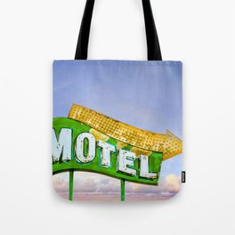 Vacation Neon - Vintage neon Sign and Dreamy Sky Tote Bag