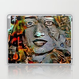 Rusty Girl - Industrial AI-Generated Art Laptop Skin